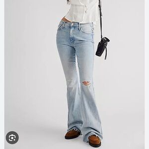 MOTHER The Super Cruiser Double Heel Fray Jeans, Size 26